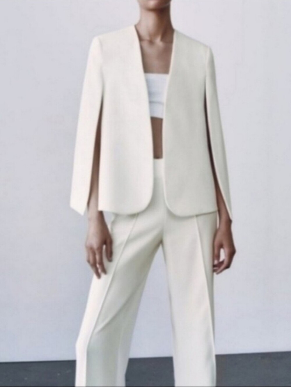Zara white cape blazer size S - Picture 10 of 15